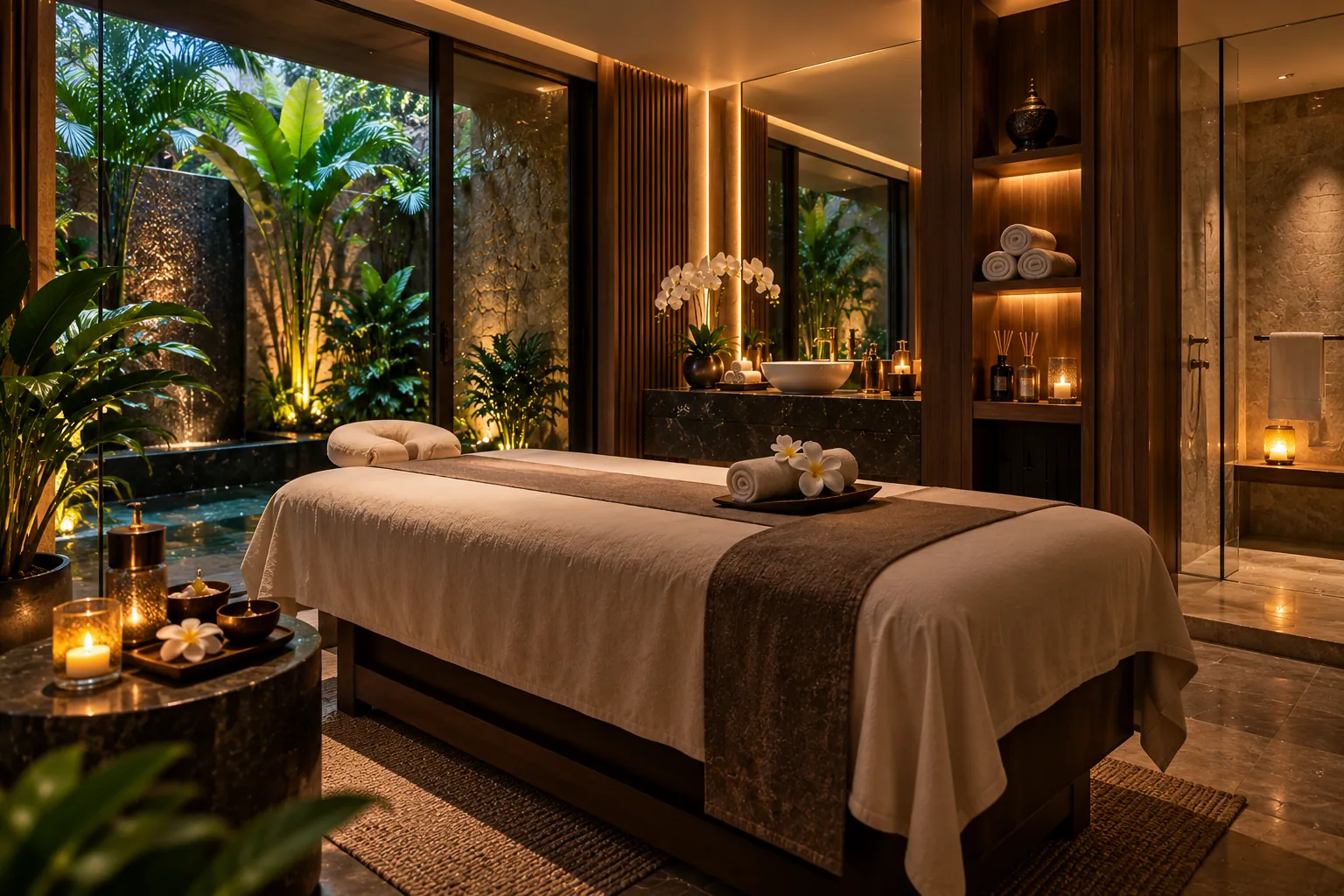 Private massage treatment room at Prism Spa Business Bay